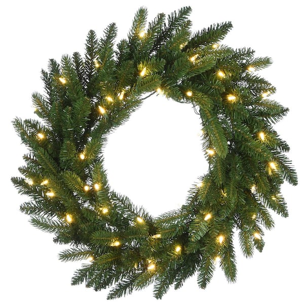 led wreath home depot