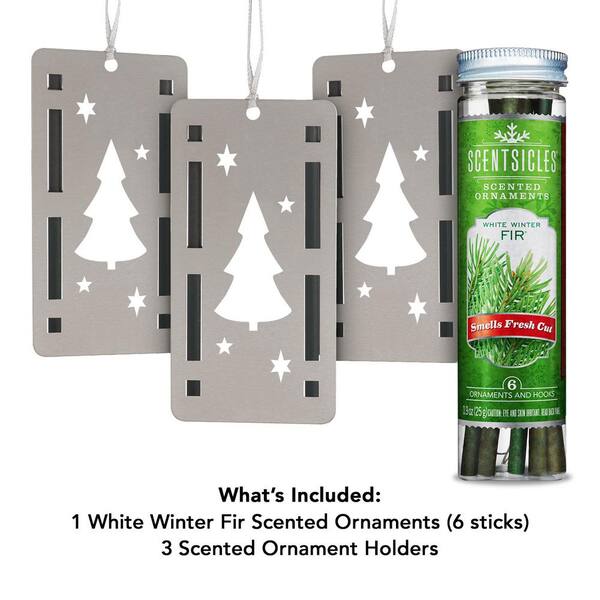ScentSicles Trio Ornament Set of 3, Bottle 6pc Stick, White Winter Fir  SC106-WF0167-2 - The Home Depot