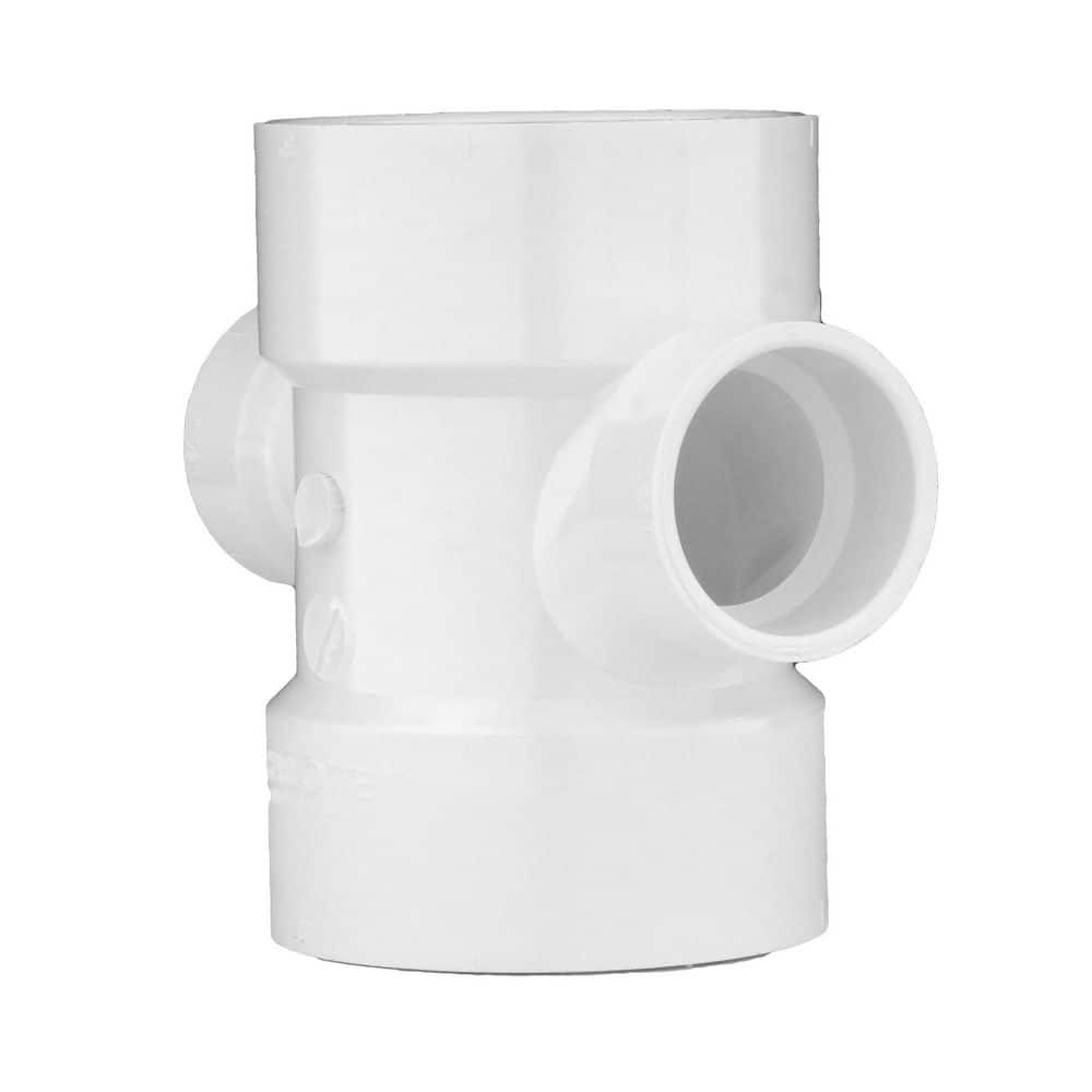 3 in. x 3 in. x 2 in. x 2 in. PVC DWV Double Sanitary Tee Reducing Fitting price history on PriceWatchPro