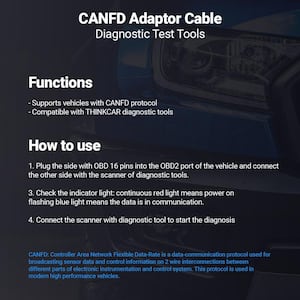 CANFD Adaptor Cable Diagnostic Equipment Tool