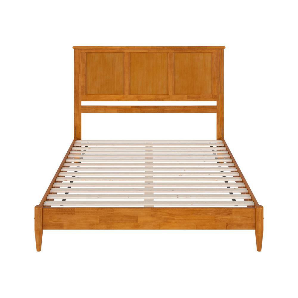 AFI Charlotte Light Toffee Natural Bronze Solid Wood Frame Queen Low