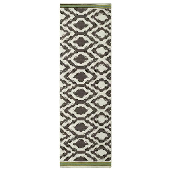 Kaleen Nomad Grey 3 ft. x 8 ft. Runner Rug