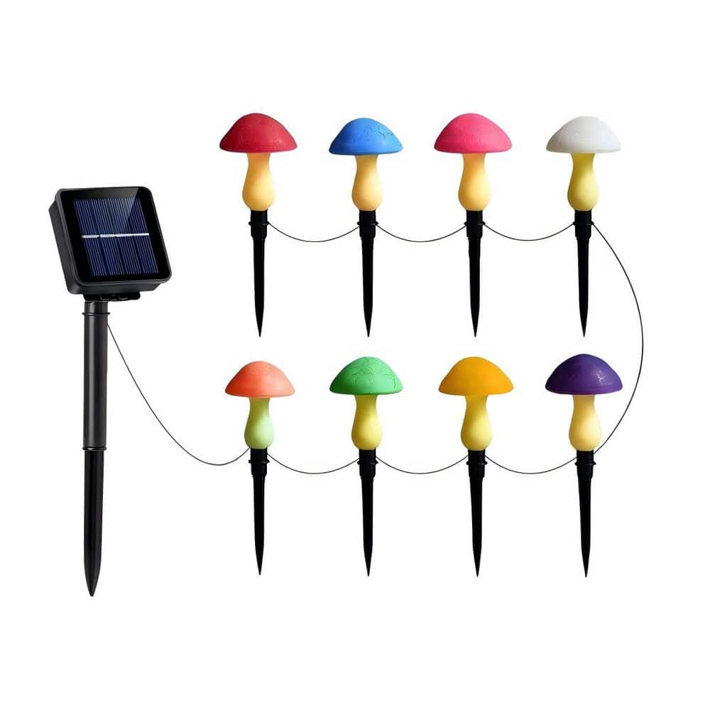 8 Piece Solar Crack Mushrooms Outdoor Decor Stake Lights, Waterproof Solar Pathway Light Gardening Torches for Garden price history on PriceWatchPro