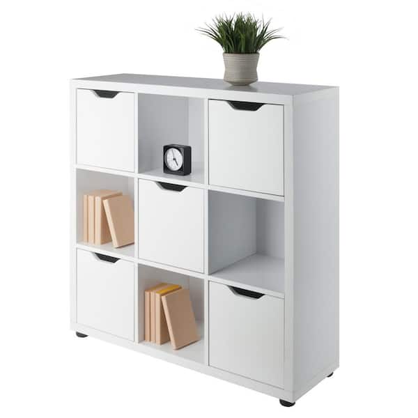 Winsome Wood Julian 3 x 3 Storage Cabinet White Finish 10538 - The