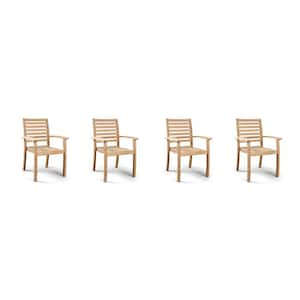Ambre Teak Stacking Outdoor Dining Armchair (Set of 4)