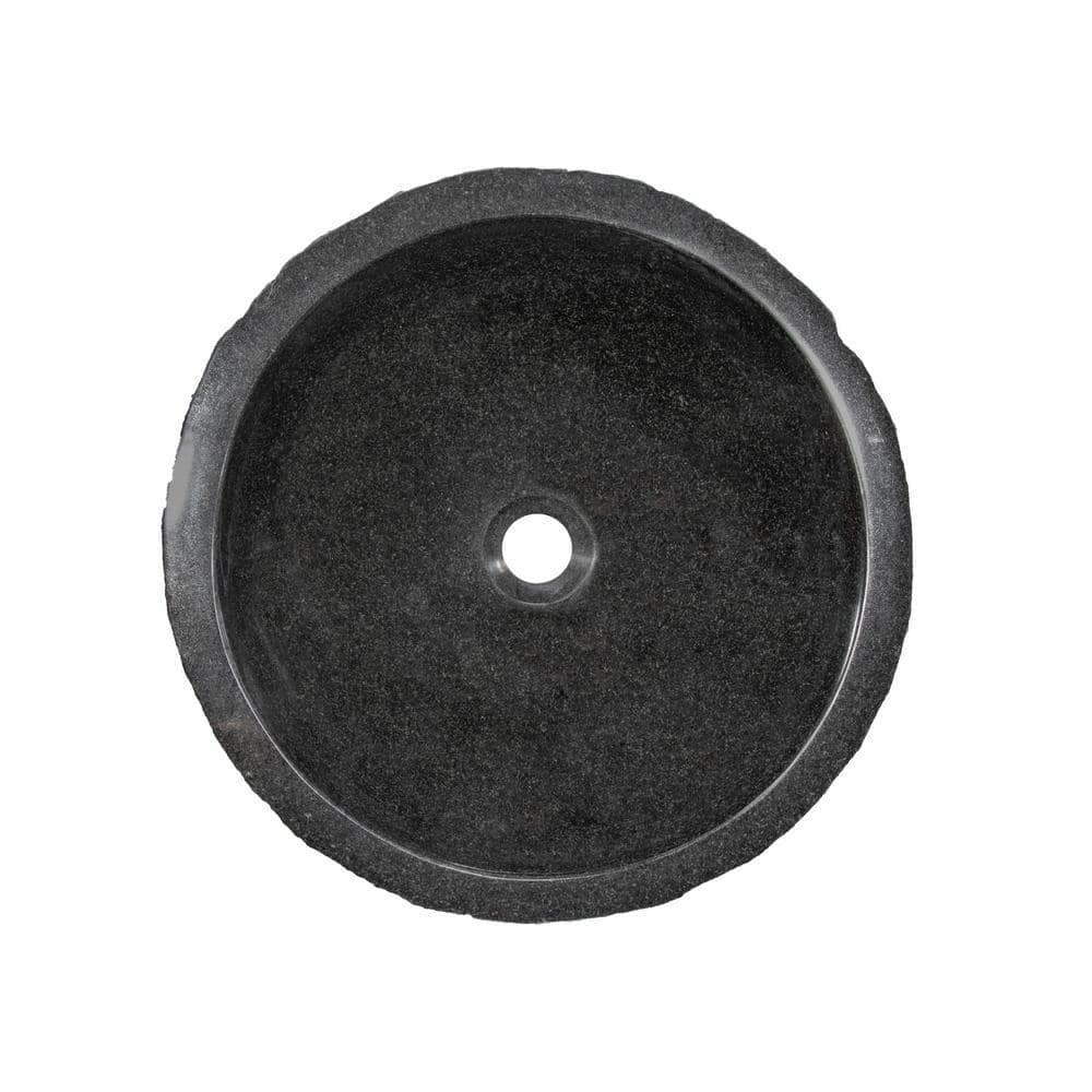 Eden Black and Gray Stone Circular Bathroom Sink