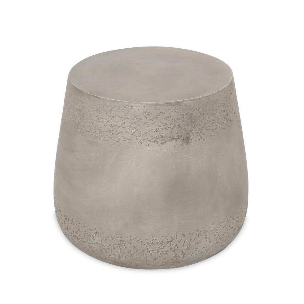 UPC 194188078224 product image for Orion 19 in. x 16.25 in. Concrete Round Concrete Outdoor Patio End Table | upcitemdb.com