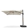 RST BRANDS Portofino Comfort 10 ft. Resort Cantilever Umbrella in Flax ...