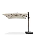 RST BRANDS Portofino Comfort 10 ft. Resort Cantilever Umbrella in Flax ...