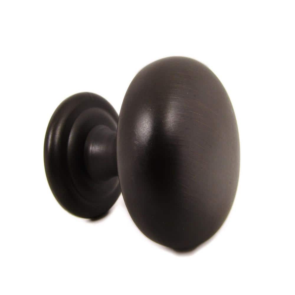 Oil Rubbed Bronze Round Cabinet Knob with Mounting Hardware