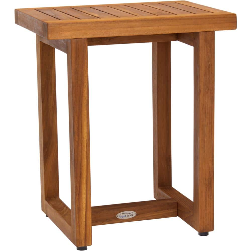 18 in. x 12 in. Spa Freestanding Teak Shower Bench with Elevated Height