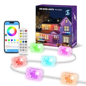MW MWLIGHTING RGBIC 48 Lights 100 ft. Outdoor Plug-In Integrated LED Novelty Permanent String-Light