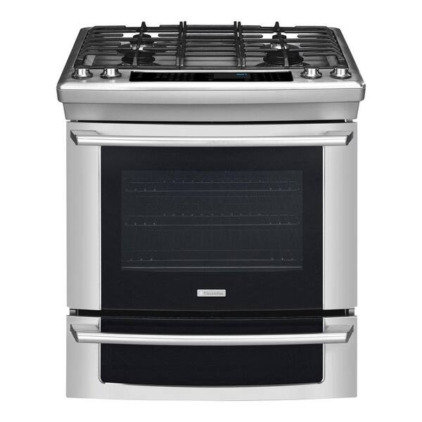 Electrolux IQ-Touch 4.2 cu. ft. Slide-In Natural Gas Range with Self-Cleaning Convection Oven in Stainless Steel-DISCONTINUED