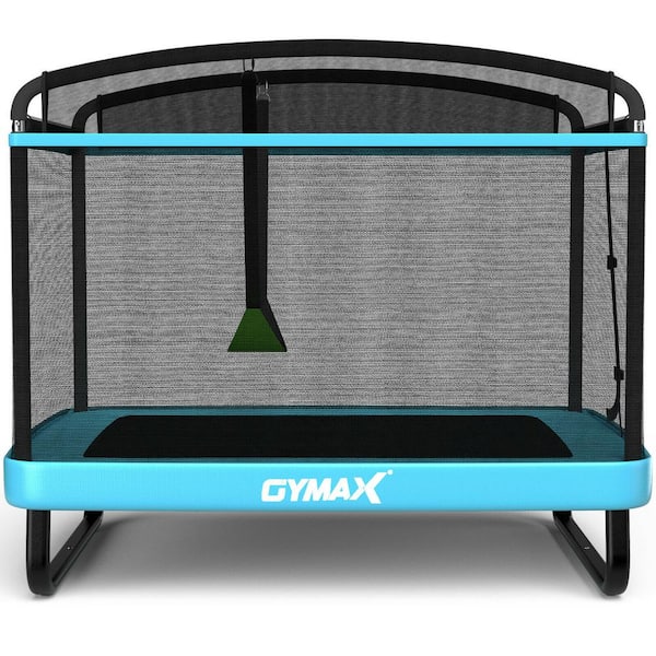 6 ft. Blue Recreational Kids Trampoline W/Swing Safety Enclosure Indoor/Outdoor