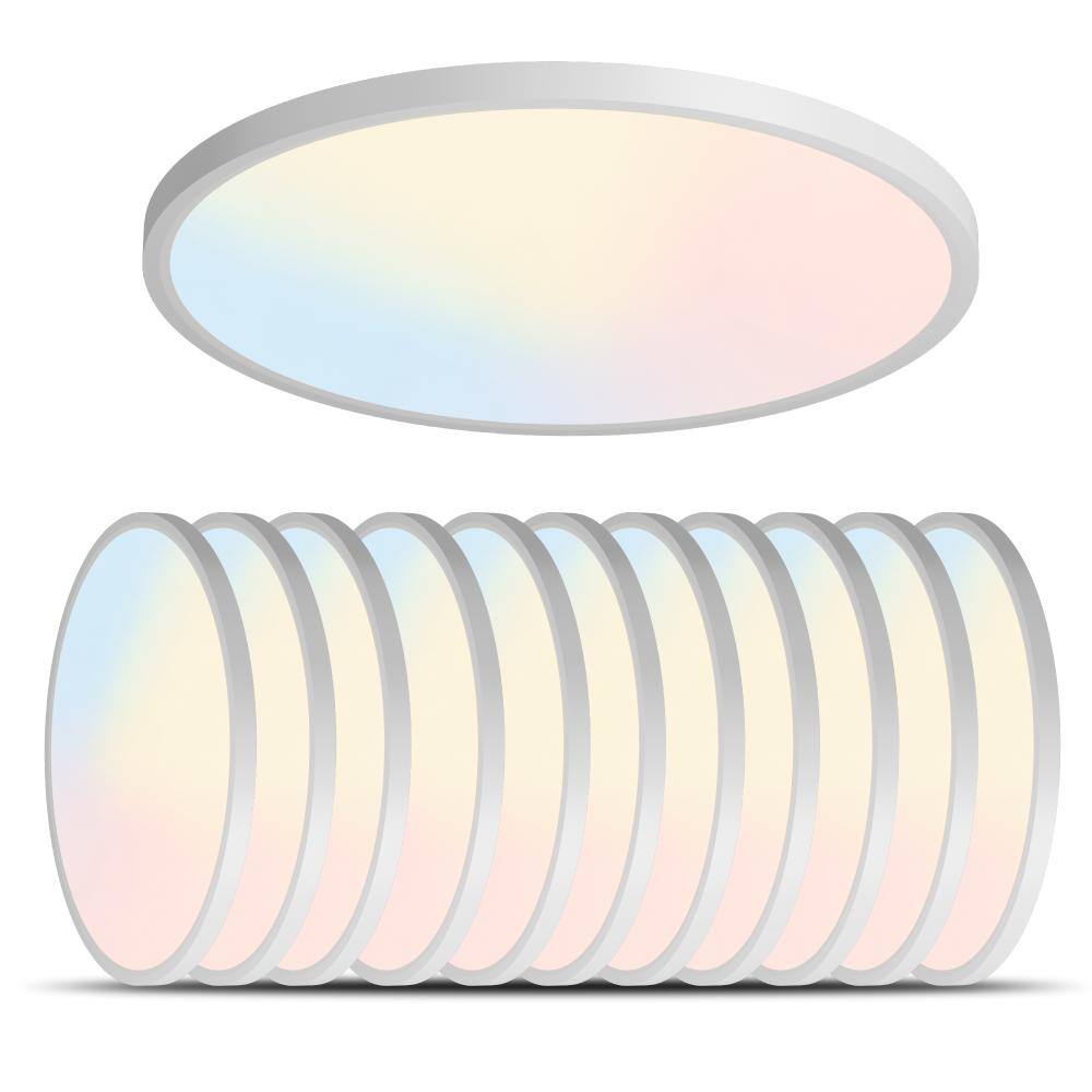 7 in 15W LED Flush Mount Ceiling Light 5 CCT Dimmable Modern Round Light Fixture for Bedroom Kitchen Hallway 12-Pack price history on PriceWatchPro