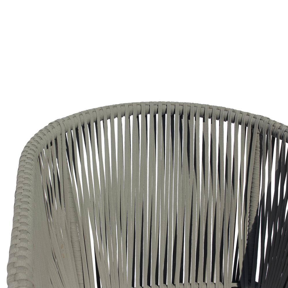 Osborne Modern Black Aluminum Outdoor Dining Chair with Cushions