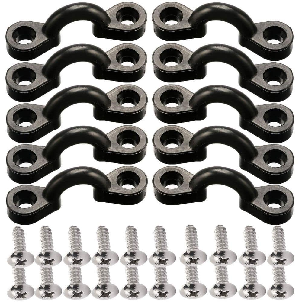 10-Piece Nylon Pad Eye Deck Loops Kit with 20 Stainless Steel Screws for Kayak Boat Canoe Rigging Tie Down price history on PriceWatchPro
