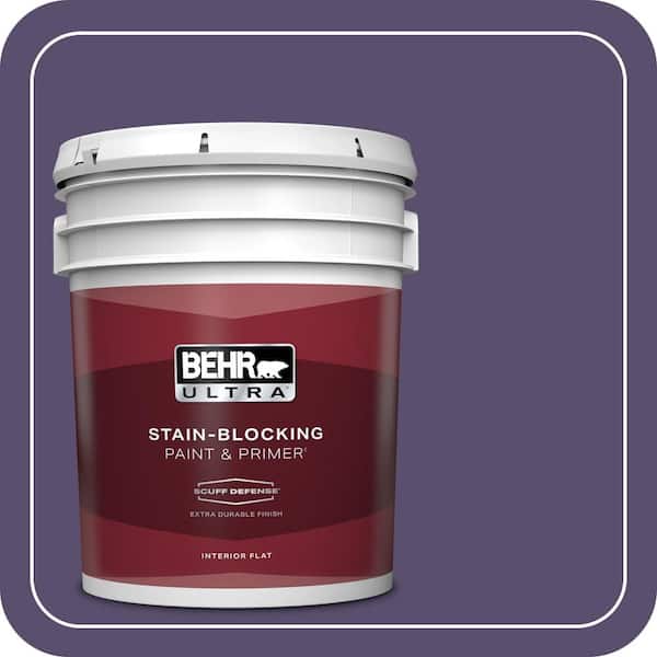 BEHR ULTRA 5 gal. #650D-7 Crowning Extra Durable Flat Interior Paint & Primer