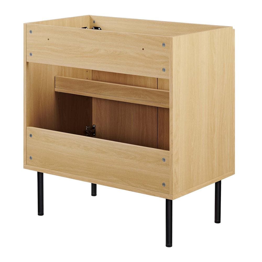 Chaucer 30" Oak Freestanding Bathroom Vanity with Rattan Doors
