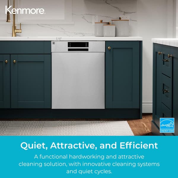 24 in. Front Control Standard Built-In Dishwasher in Fingerprint Resistant Stainless Steel W/Smart Dry, 6 cycles