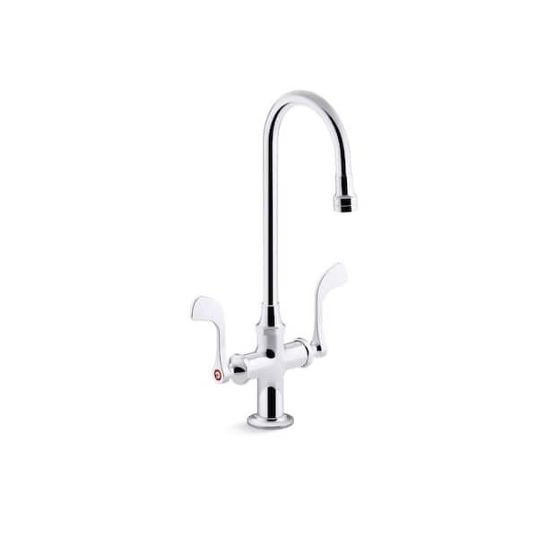 Triton Bowe 1.0 GPM Monoblock Single Hole 2-Handle Bathroom Faucet with Laminar Flow in Polished Chrome