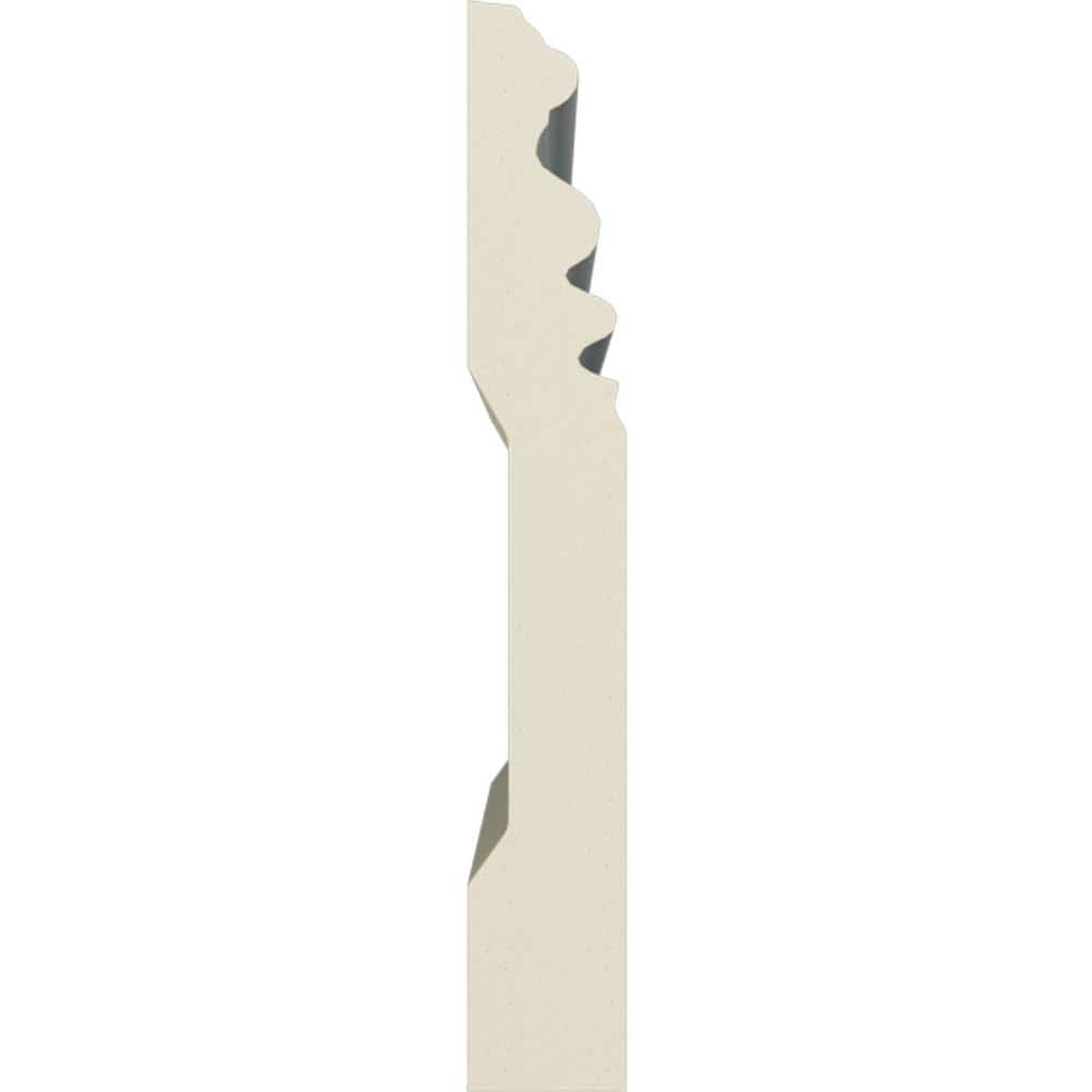 5"H Gray Polyurethane Classic Baseboard Moulding