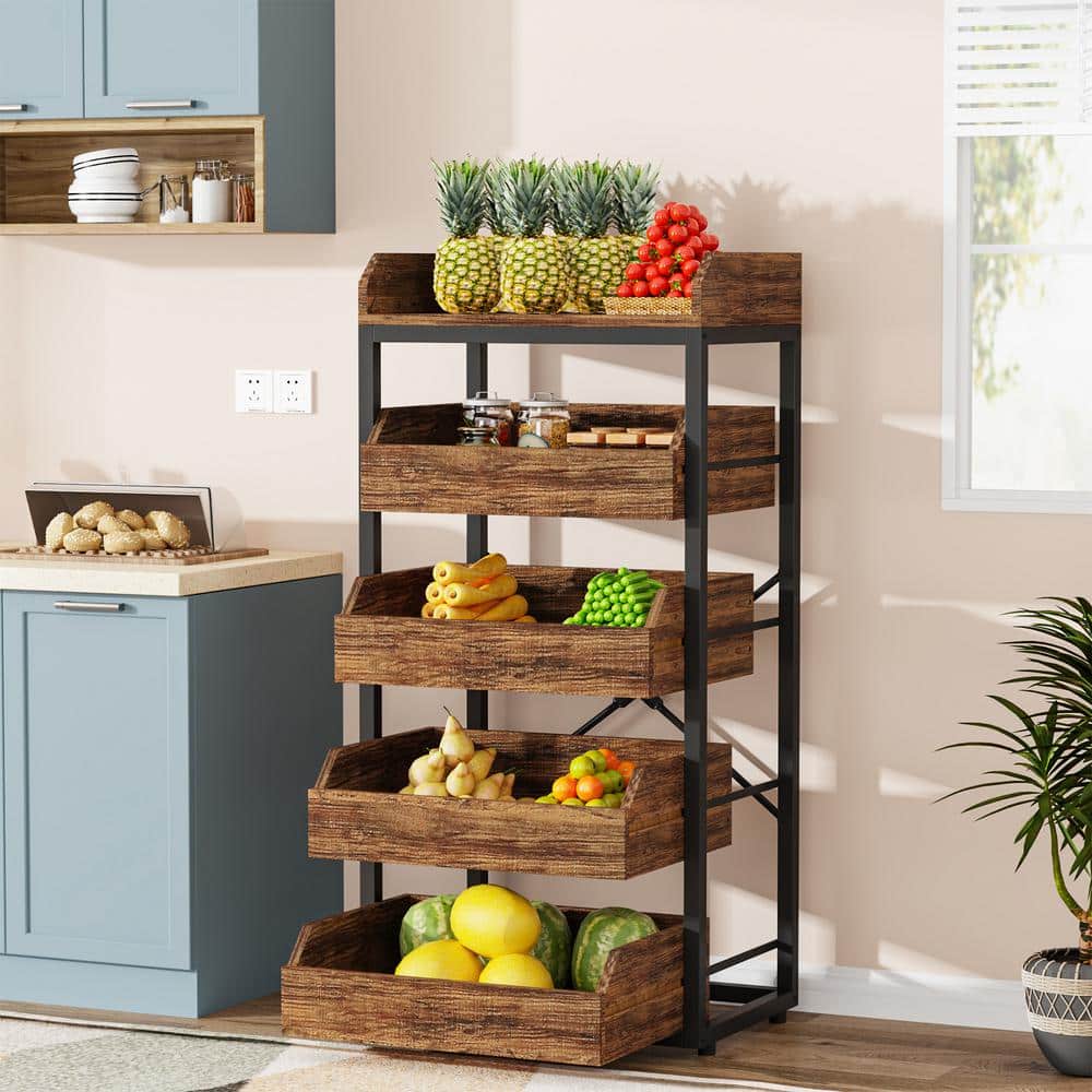 rustic-brown-pantry-organizers