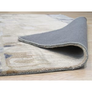 Hand-Tufted Wool/Viscose Green 9 ft. x 12 ft. Contemporary Abstract Palermo Area Rug