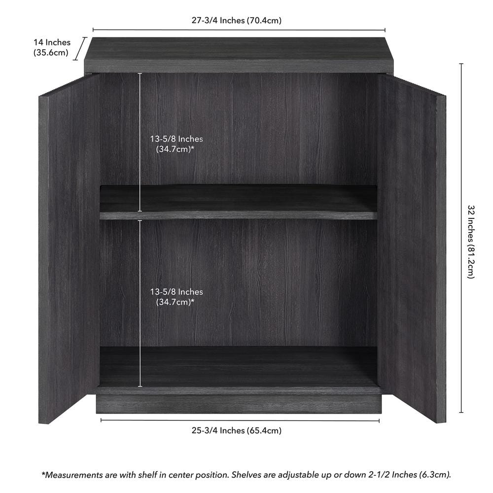 Alston 28" Charcoal Gray Freestanding Adjustable Office Storage Cabinet