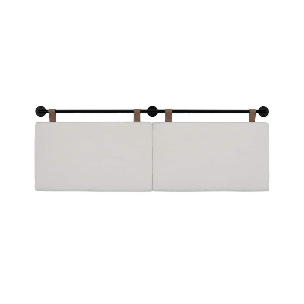 Charlie King Upholstered Wall Mount Headboard with Leather Straps