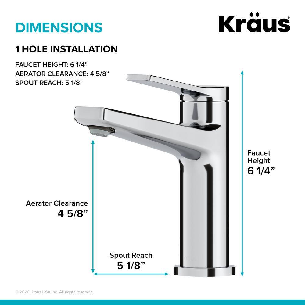Indy 6.25" Polished Chrome Single-Handle Bathroom Faucet