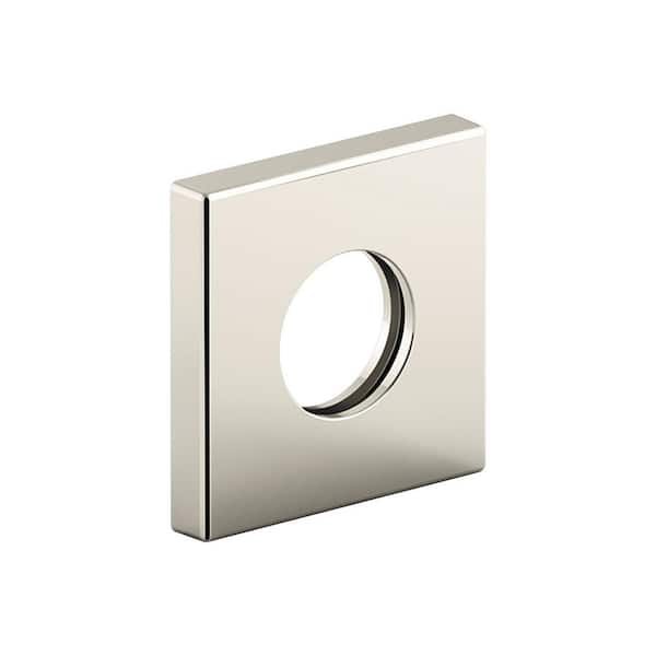 KOHLER 1-Handle Wall-Mount Shower Arm Trim Kit Square in Vibrant Polished Nickel