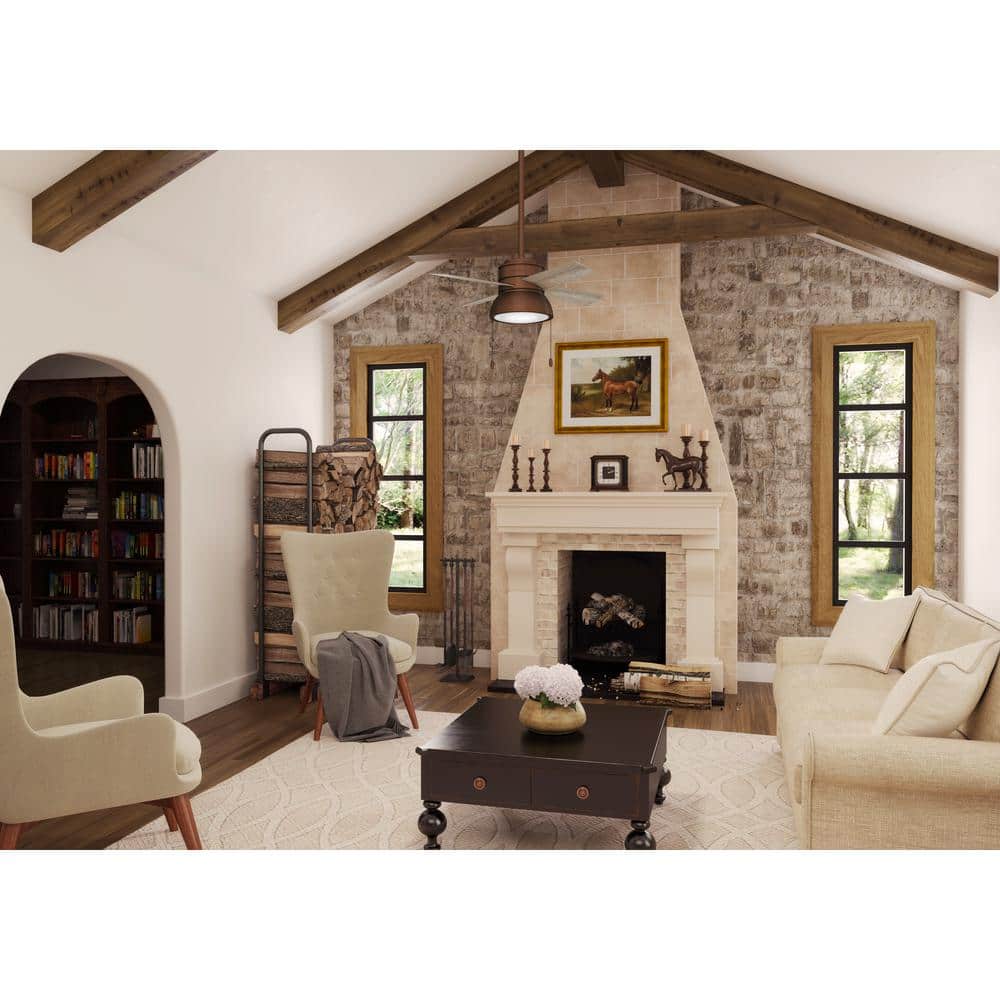 Loki Weathered Copper 36" LED Ceiling Fan with Reversible Blades