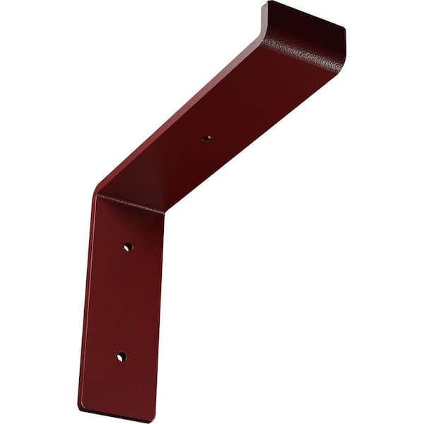 Ekena Millwork 2 in. x 6 3/4 in. x 8 in. Hammered Bright Red Steel Truss Shelf Bracket