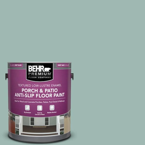 BEHR PREMIUM 1 gal. #PPU12-08 Opal Silk Textured Low-Lustre Enamel Interior/Exterior Porch and Patio Anti-Slip Floor Paint
