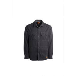 Mill River Men's Medium Black Fleece Shirt Jacket Button Down