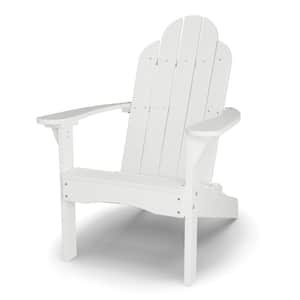 Classic White Plastic Outdoor Adirondack Chair
