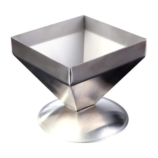 Stainless Steel Small Pyramid Food Mold Pagoda Shape Rice Cake Dessert Shaper Metal Serving Plate Silver