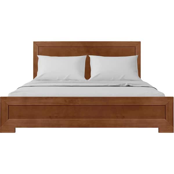 Oxford Dark Wood Walnut Twin Platform Bed