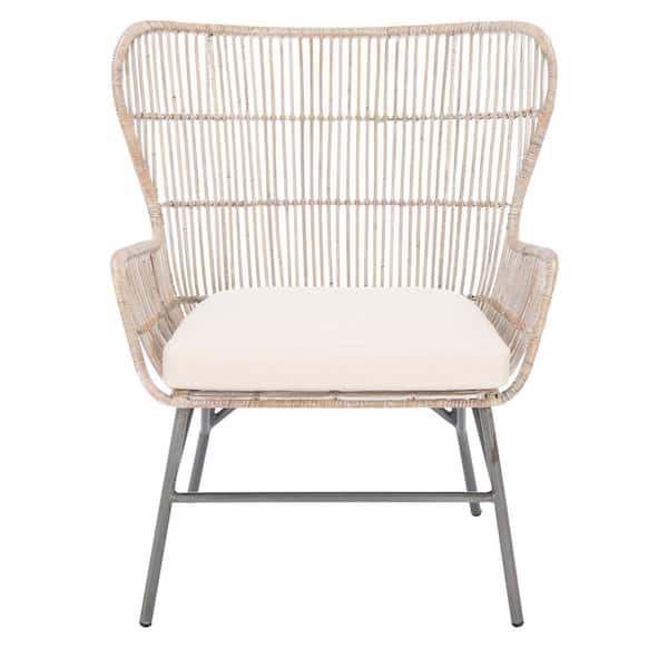 SAFAVIEH Lenu Gray/Off-White Side Chair