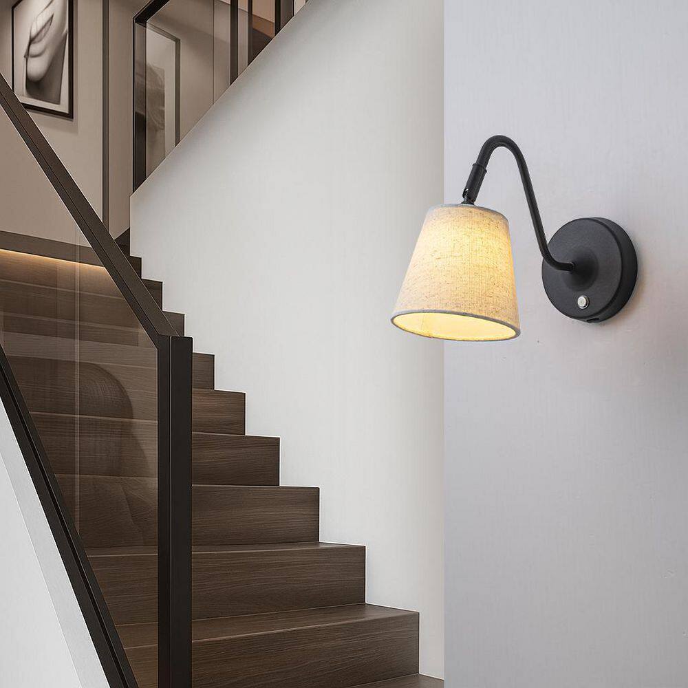 1-Light W6 Matte Black Battery Operated Wall Sconces Dimmable Integrated LED Rechargeable Cordless Swing Head Wall Lamp price history on PriceWatchPro