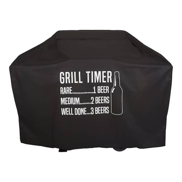 Modern Leisure Chalet Outdoor Patio 3-4 Burner BBQ Grill Cover, 62 W x 25 D x 46 H, Black