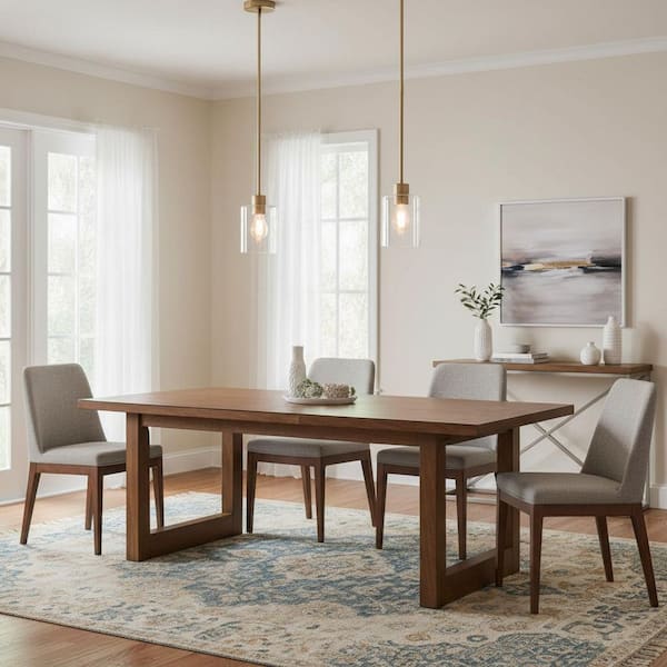 4 in.1-Light Gold Modern Pendant Light Farmhouse Hanging Fixture for Kitchen Island and Dining Room