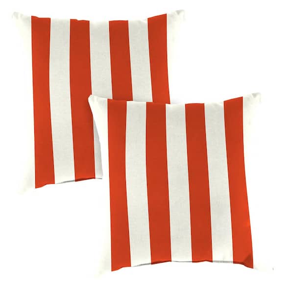 Jordan Manufacturing 16 in. L x 16 in. W x 4 in. T Square Outdoor Throw Pillow in Congo Gourd (2-Pack)