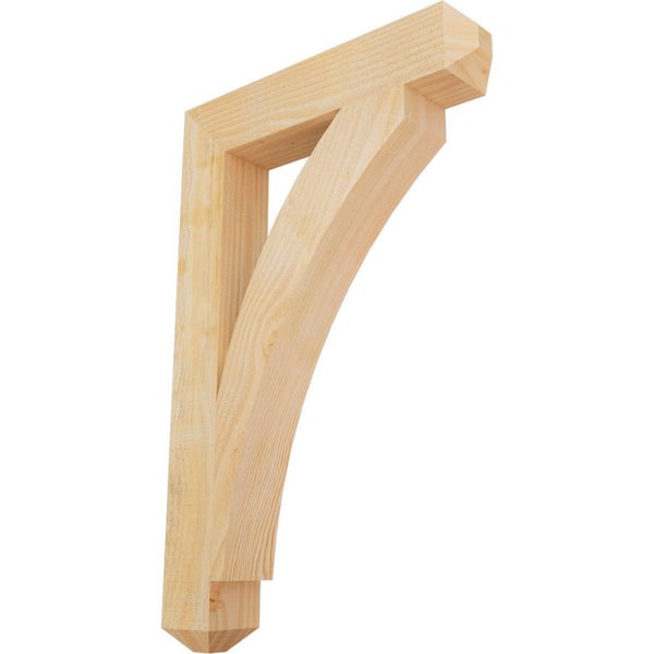 Ekena Millwork 4 in. x 34 in. x 22 in. Douglas Fir Thorton Craftsman Rough Sawn Bracket