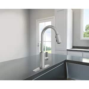 Meena Single-Handle Pull Down Sprayer Kitchen Faucet with Power Clean and Reflex in Spot Resist Brushed Nickel