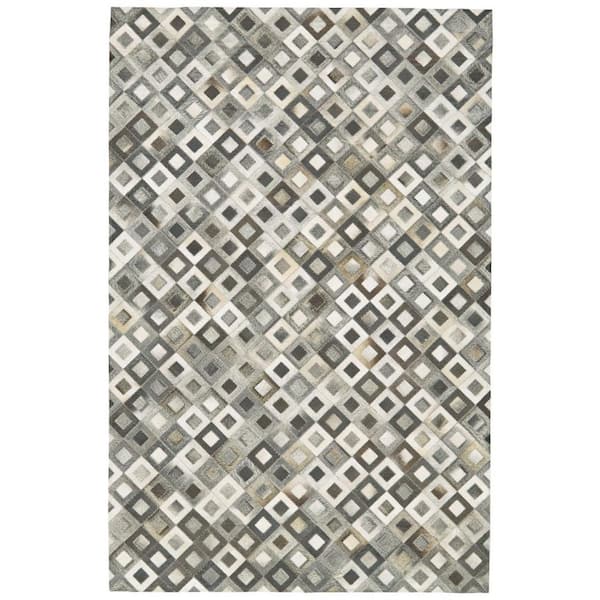 Black, Gray, White 6 ft. x 9 ft. Abstract Area Rug