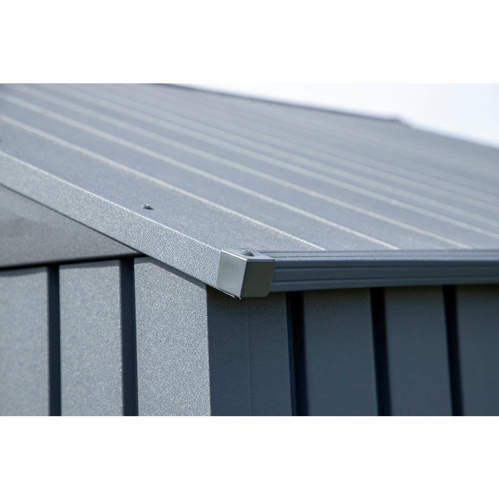 Anthracite 10' x 14' Steel Gable Roof Storage Shed