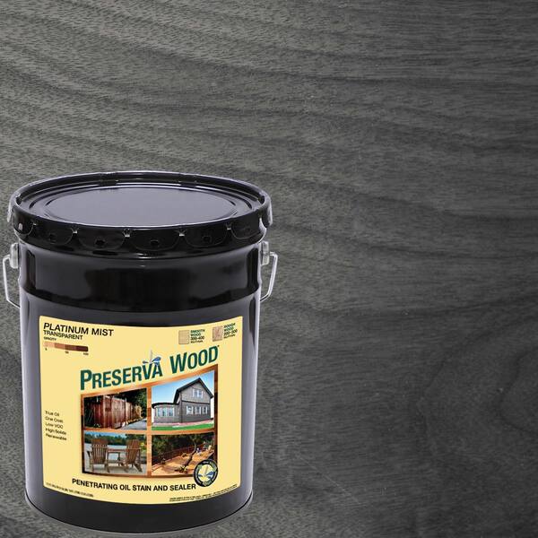 Preserva Wood 5 gal. Oil-Based Platinum Mist Penetrating Exterior Stain and Sealer