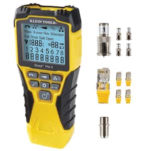 Ethernet Cable Tester Kit with Scout Pro 3 Tester, (Data/Voice/Video), 5 Remotes, Adapter, 9V Battery (VDV501-851)